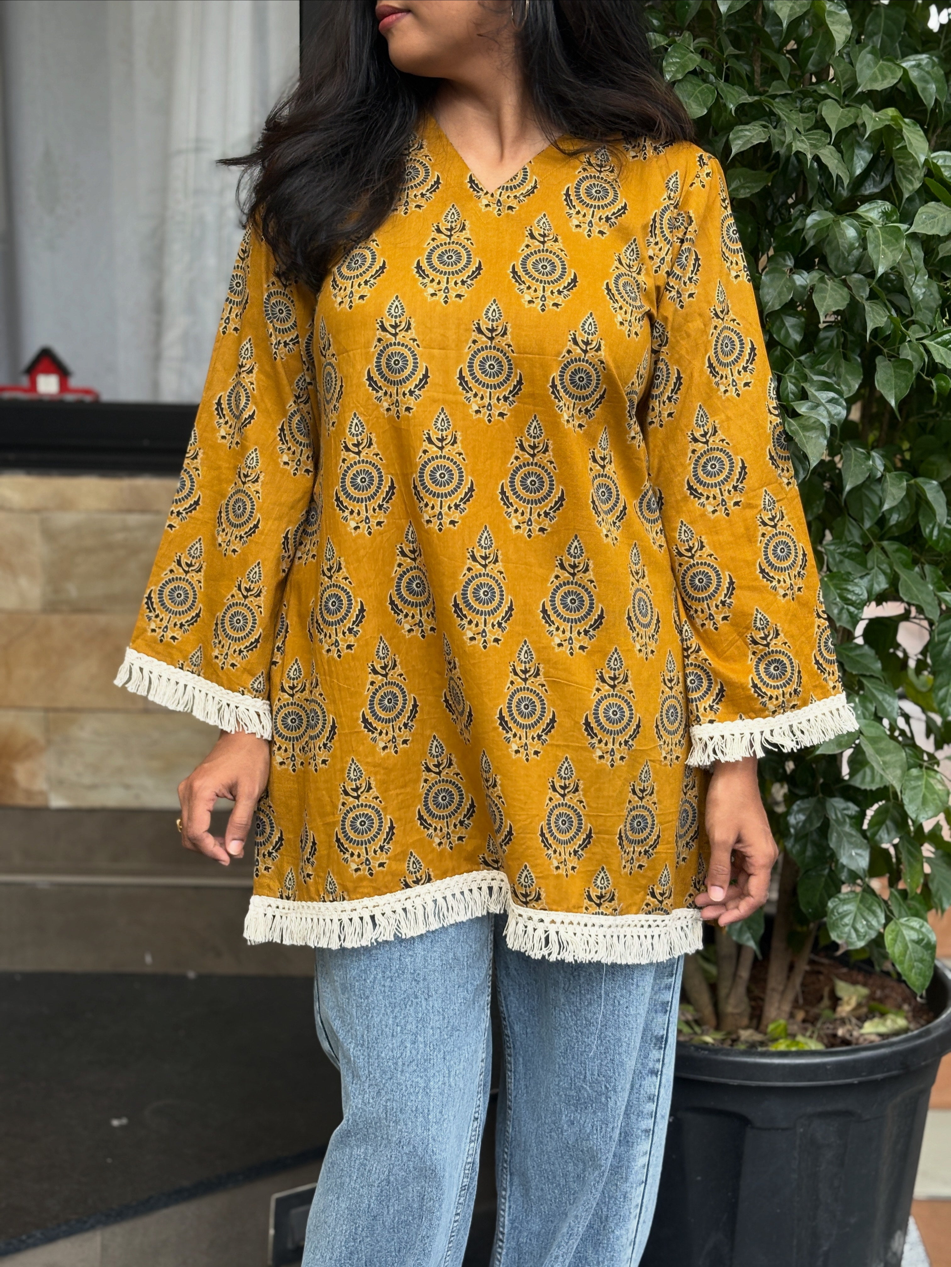 Short Kurti -  Mustard Yellow