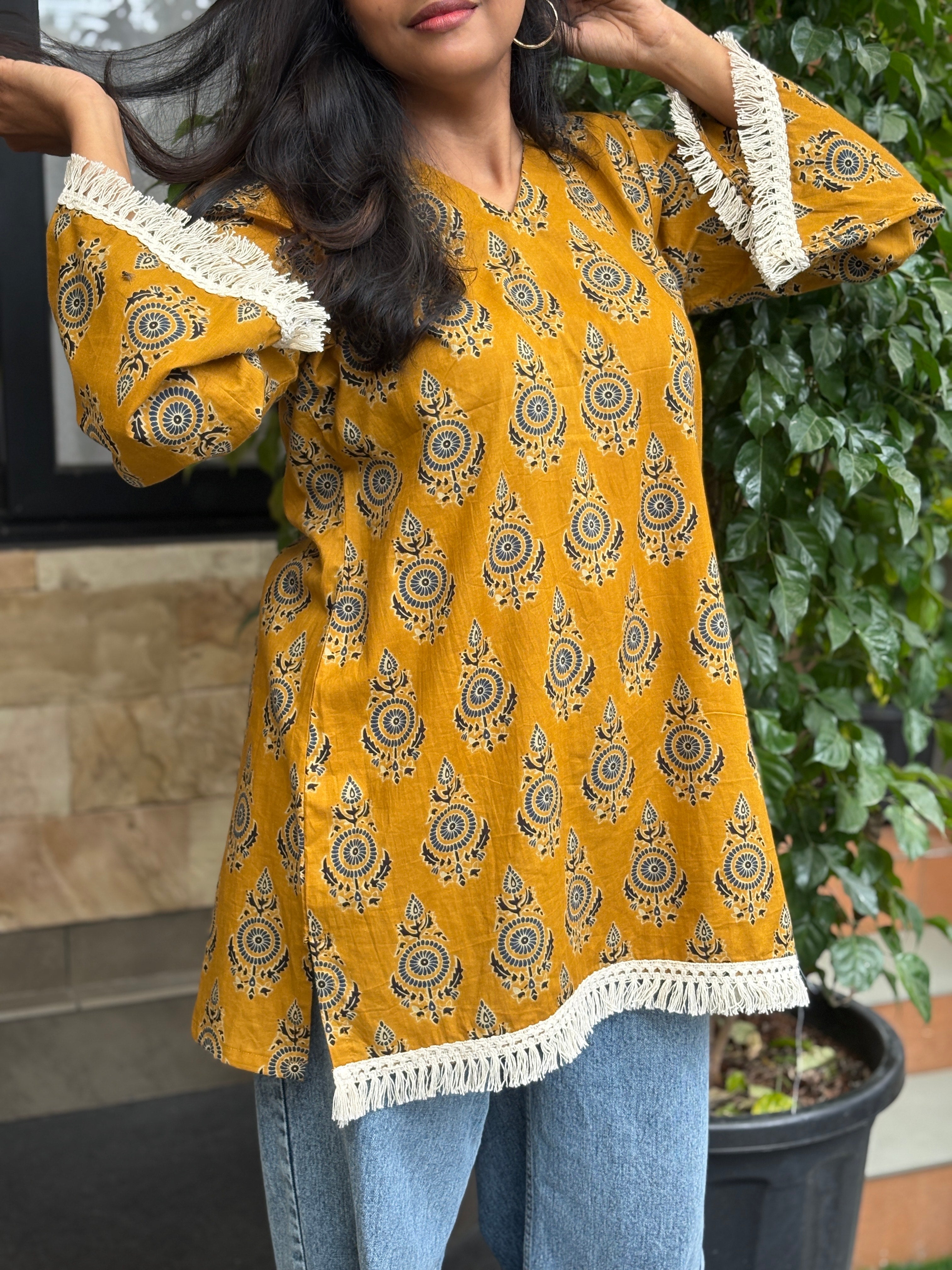 Short Kurti -  Mustard Yellow