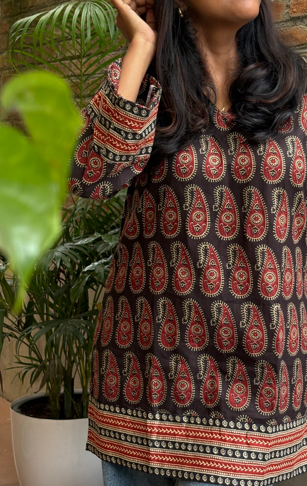 Short Kurti -  Black Mango